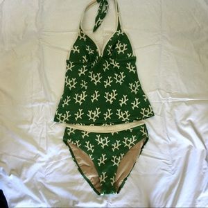 Y2K Vintage VS Victoria’s Secret Green Coral Halter Cami Swimsuit